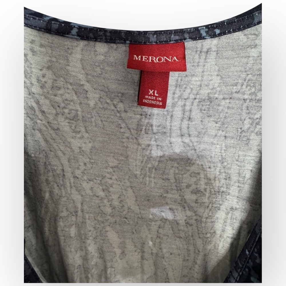 Merona NWT Women’s Summer Ruffle V-Neck Empire Waist Dress, Blue, Size XL P26 - Picture 9 of 10